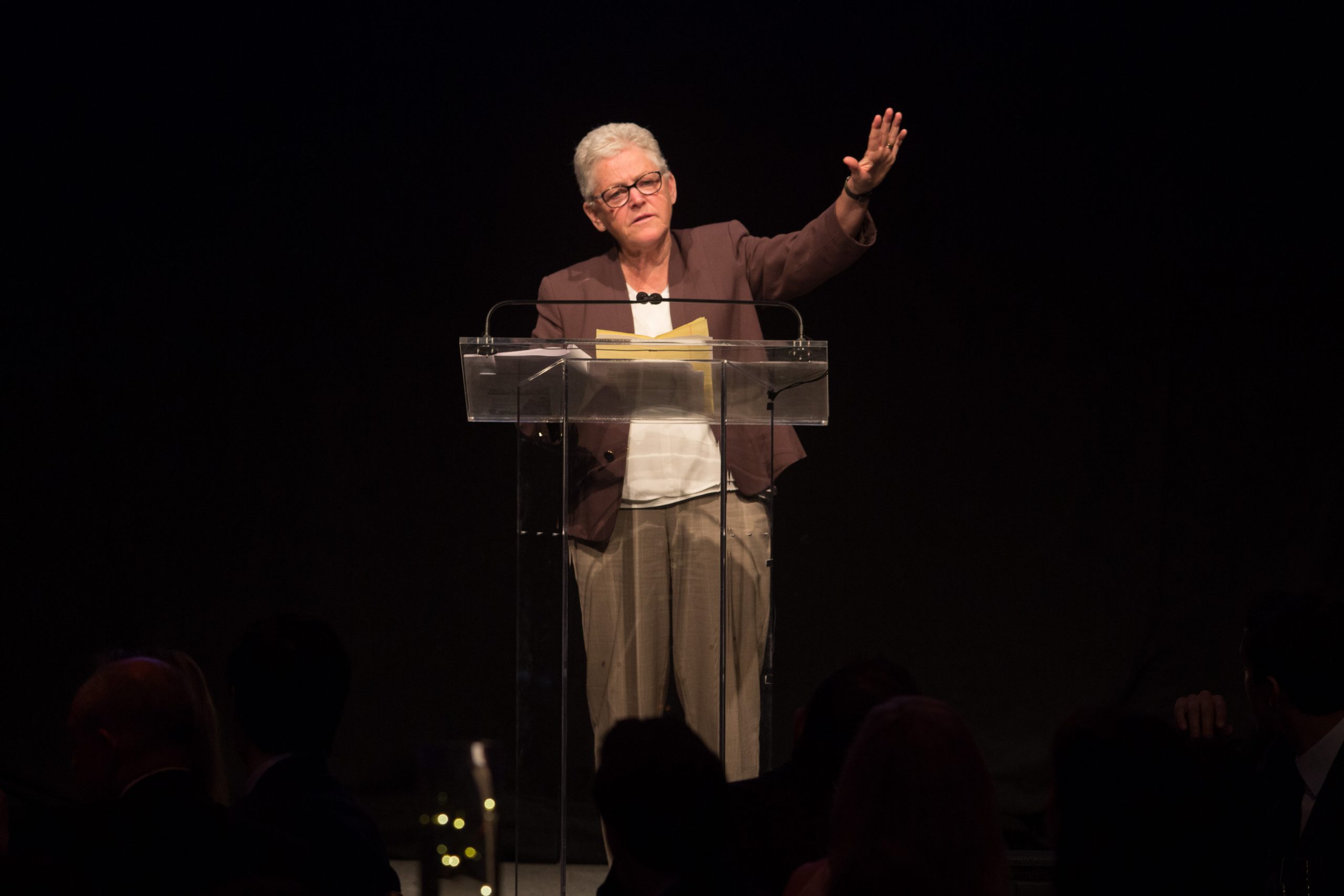 Former US EPA Administrator Gina McCarthy Rouses <br> Crowd To Its Feet With Passionate Pollution Plea